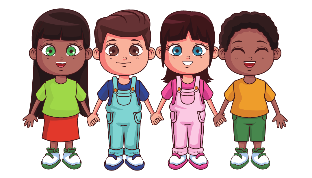 Happy children going to a pediatric dentist in Fayetteville, NC