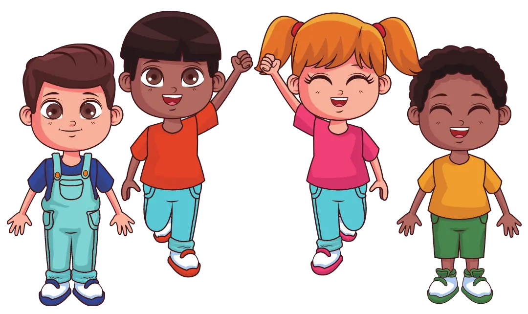 Happy children going to a pediatric dentist in Fayetteville, NC