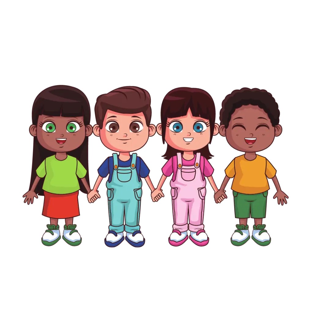 Happy children going to a pediatric dentist in Fayetteville, NC